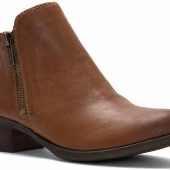 Brand Womens Ankle Bootie in Toffee, Size 5, Made of 100% Leather - Picture 1 of 6